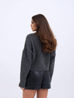 43211 STRICKWAREN FISCHEREIPULLOVER-ANTHRAZIT