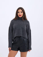 43211 STRICKWAREN FISCHEREIPULLOVER-ANTHRAZIT