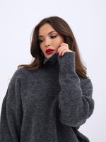 43211 STRICKWAREN FISCHEREIPULLOVER-ANTHRAZIT