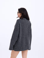 43281 STRICKWAREN V-AUSSCHNITT SALASH-ANTHRAZIT