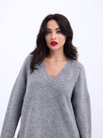 43281 STRICKWAREN V-AUSSCHNITT SALASH-GRAU