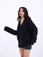 43281 STRICKWAREN V-AUSSCHNITT SALASH-SCHWARZ