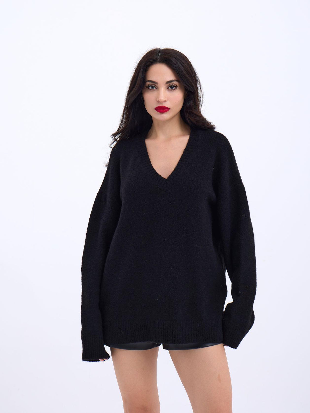 43281 STRICKWAREN V-AUSSCHNITT SALASH-SCHWARZ