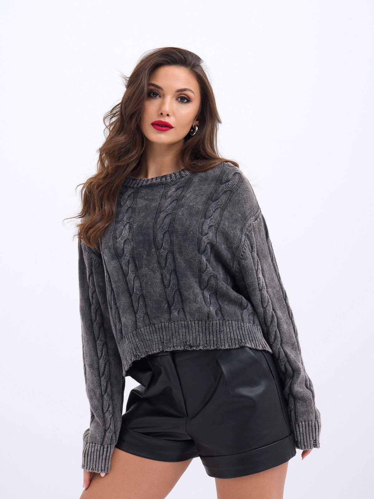 43331 STRICKPULLOVER-ANTHRAZIT