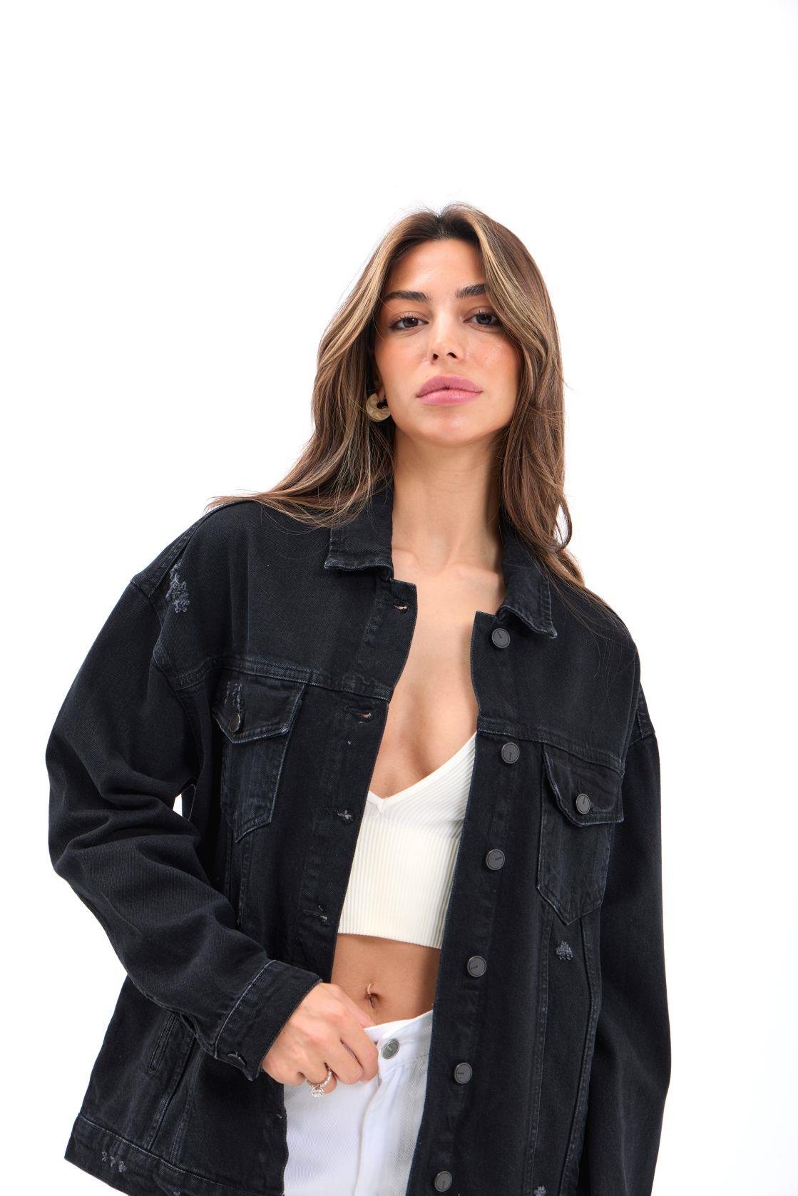 4929 Jeansjacke – Schwarz