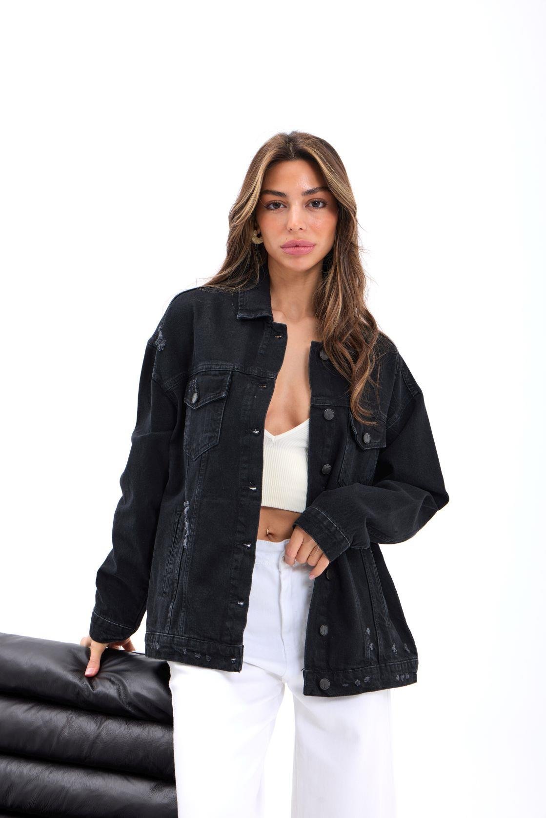 4929 Jeansjacke – Schwarz