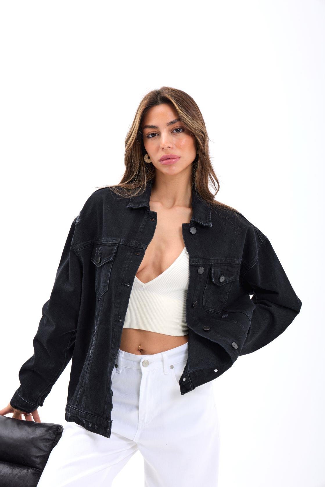 4929 Jeansjacke – Schwarz