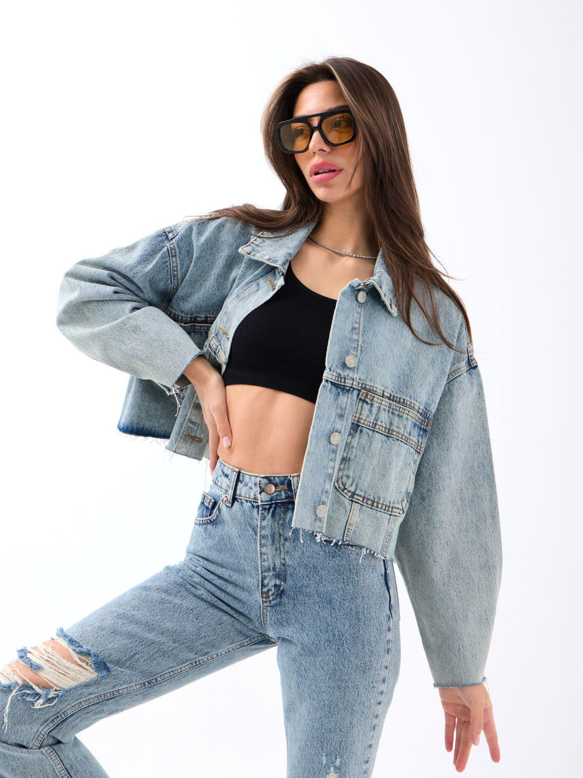 5584 Jeansjacke – Blau