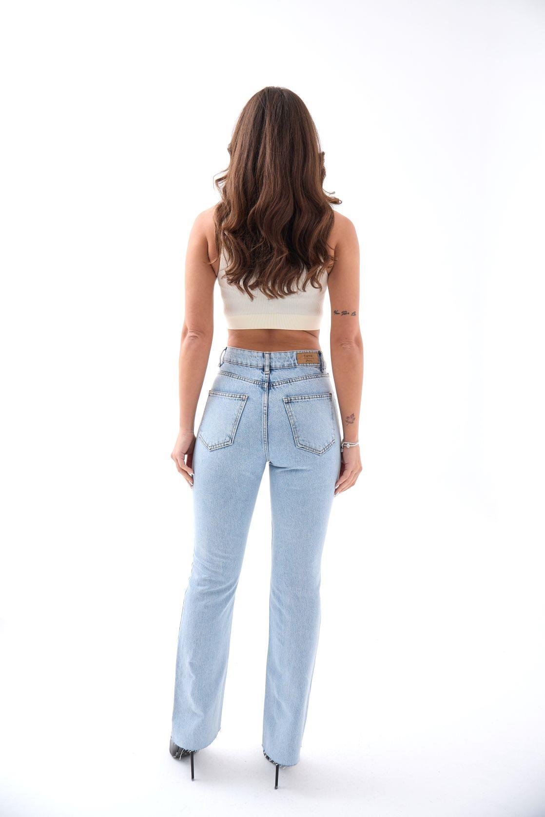 6024 DENIM TALL FLARE-BLAU