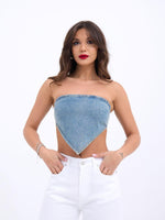 6222 KOT CROP-MAVİ