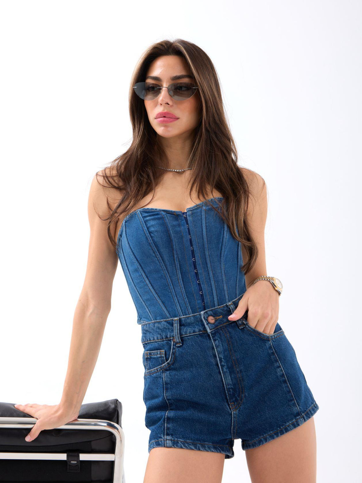 6263 Jeansshorts – Dunkelblau