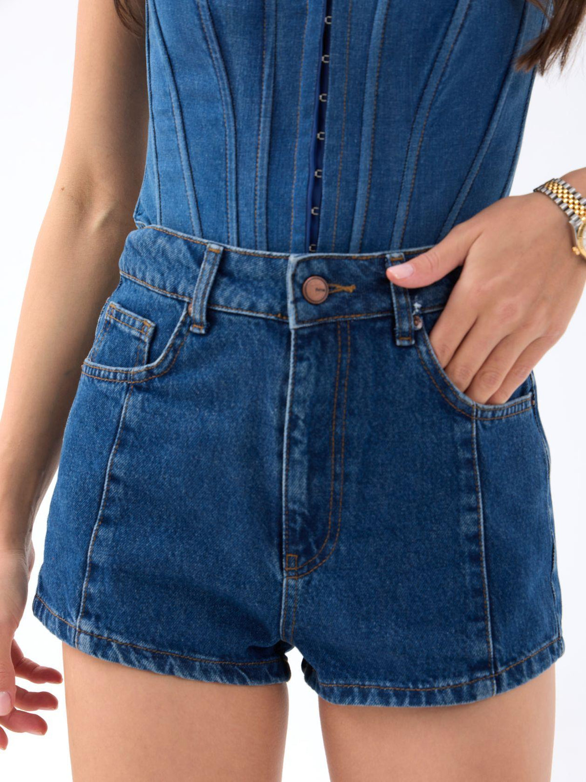6263 Jeansshorts – Dunkelblau