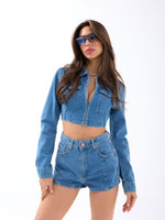 6263 Jeansshorts – Blau