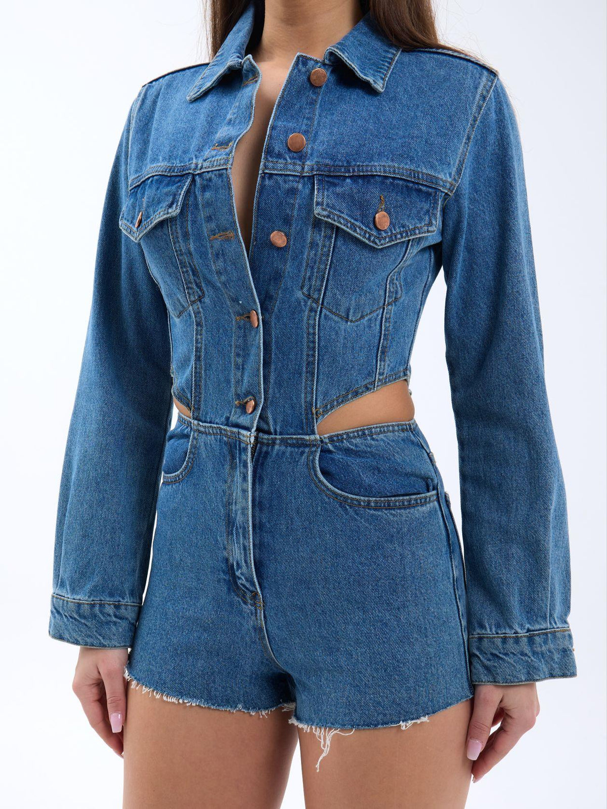 6271 Jeans-Overalls – Blau