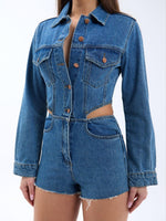 6271 Jeans-Overalls – Blau