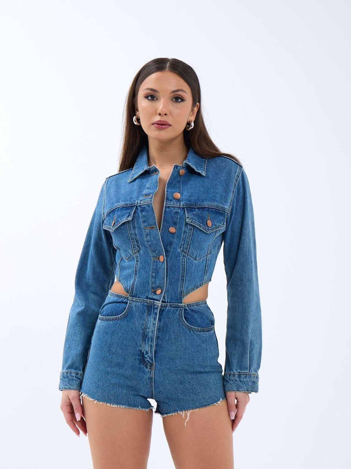 6271 Jeans-Overalls – Blau
