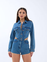 6271 Jeans-Overalls – Blau