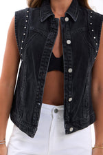 6301 Jeansweste, Schwarz