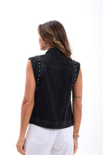 6301 Jeansweste, Schwarz
