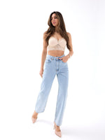 6425 DENIM WIDE LEG-HELLBLAU
