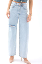 6491 DENIM WIDE LEG-HELLBLAU