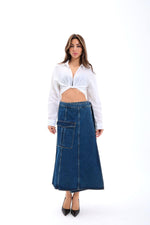 6522 Jeansrock-Blau