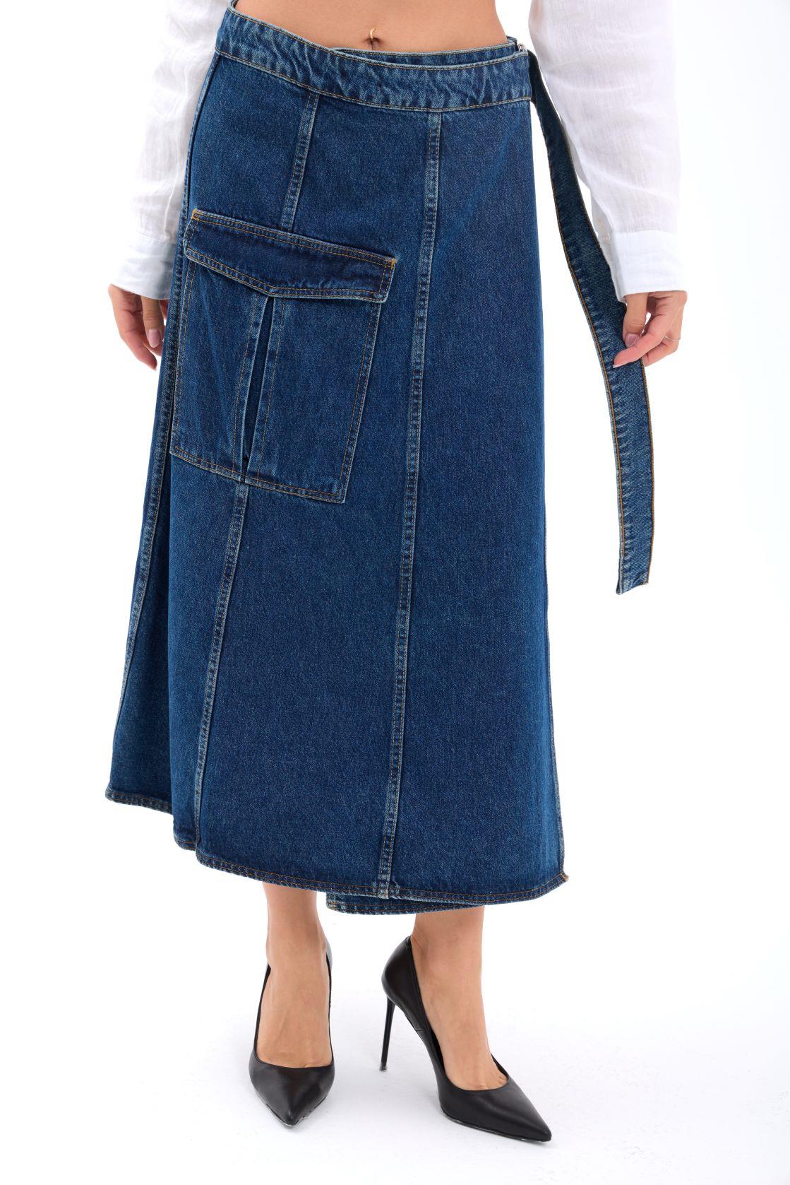6522 Jeansrock-Blau