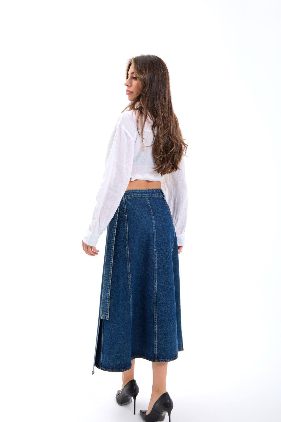 6522 Jeansrock-Blau