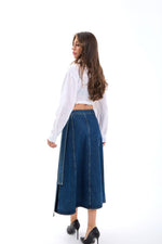 6522 Jeansrock-Blau