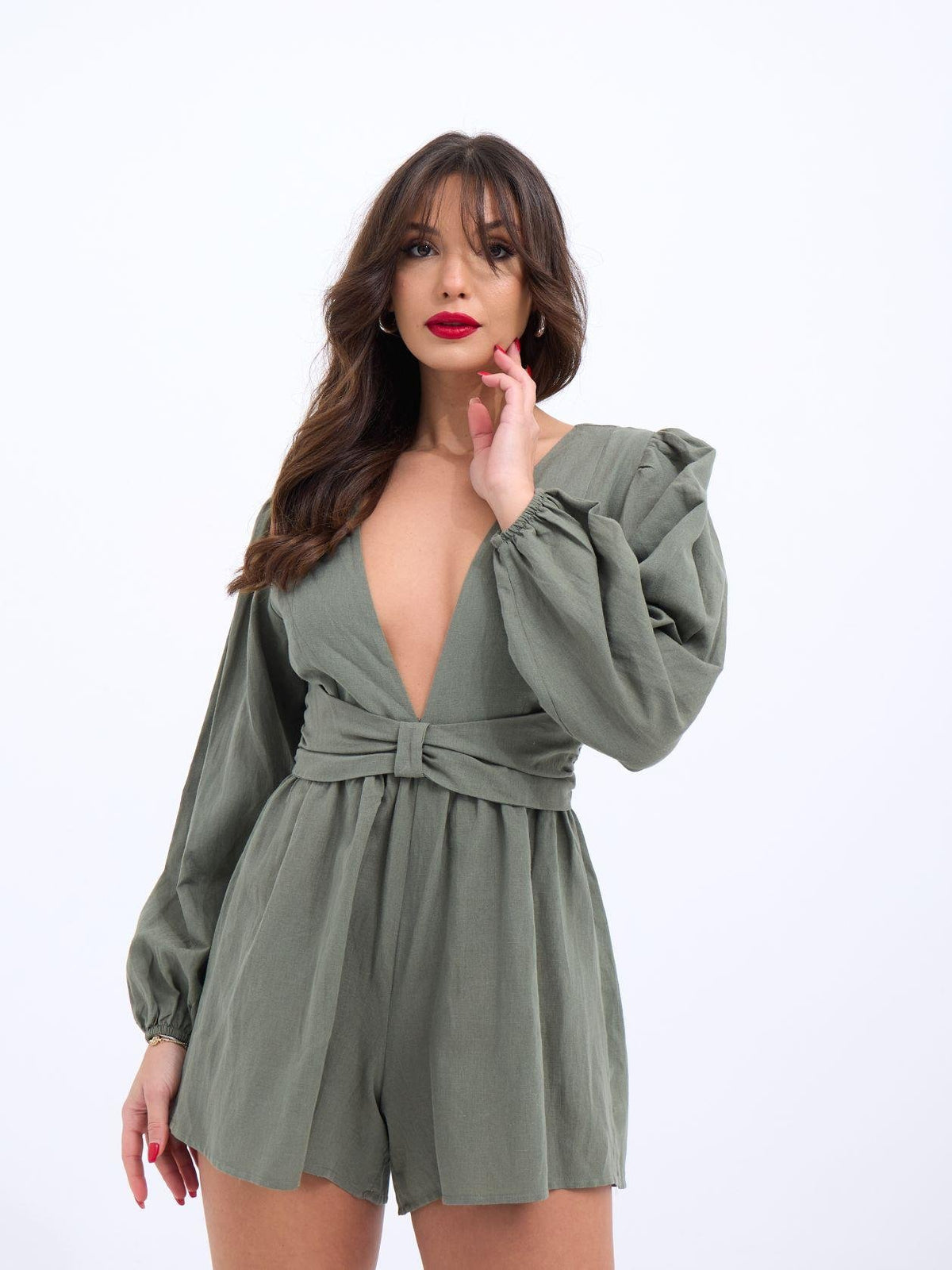 6528 JUMPSUIT-KLEID-KHAKI