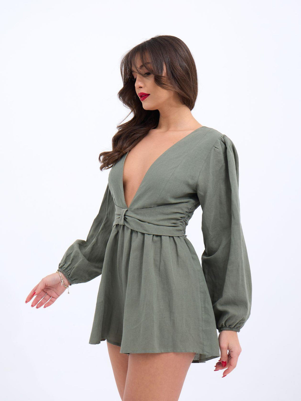 6528 JUMPSUIT-KLEID-KHAKI