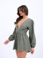 6528 JUMPSUIT-KLEID-KHAKI