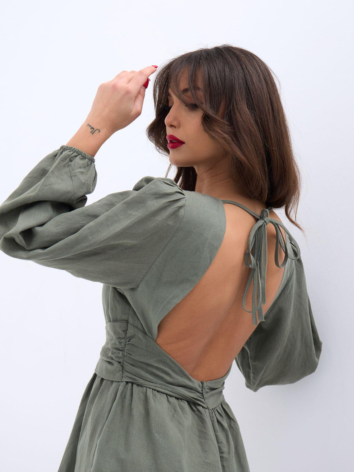 6528 JUMPSUIT-KLEID-KHAKI