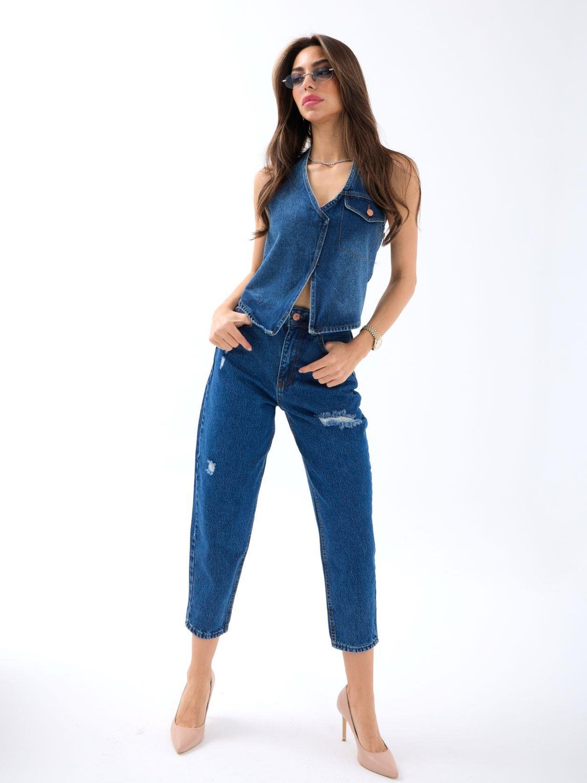 6532 Jeansweste, Blau