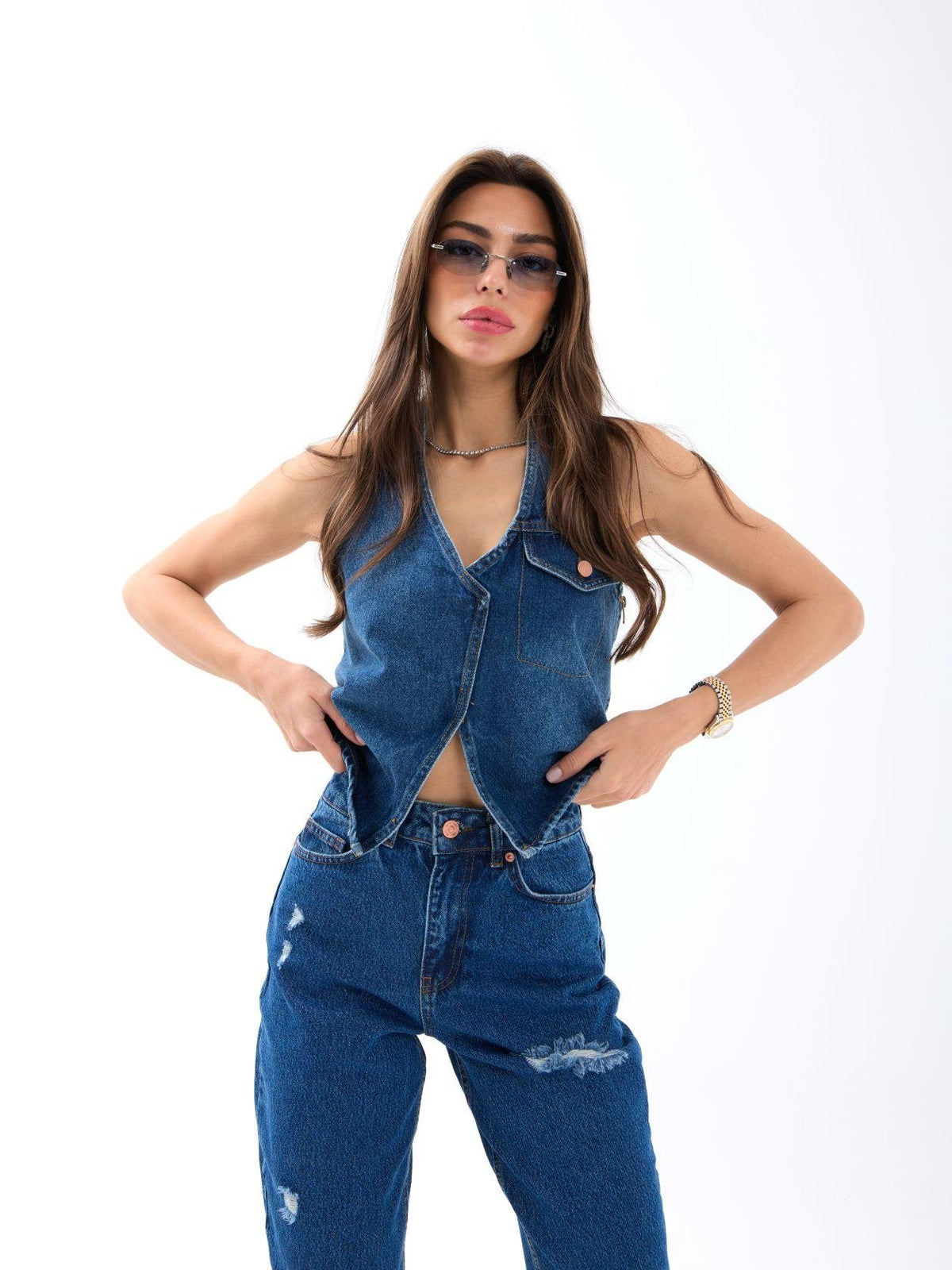6532 Jeansweste, Blau