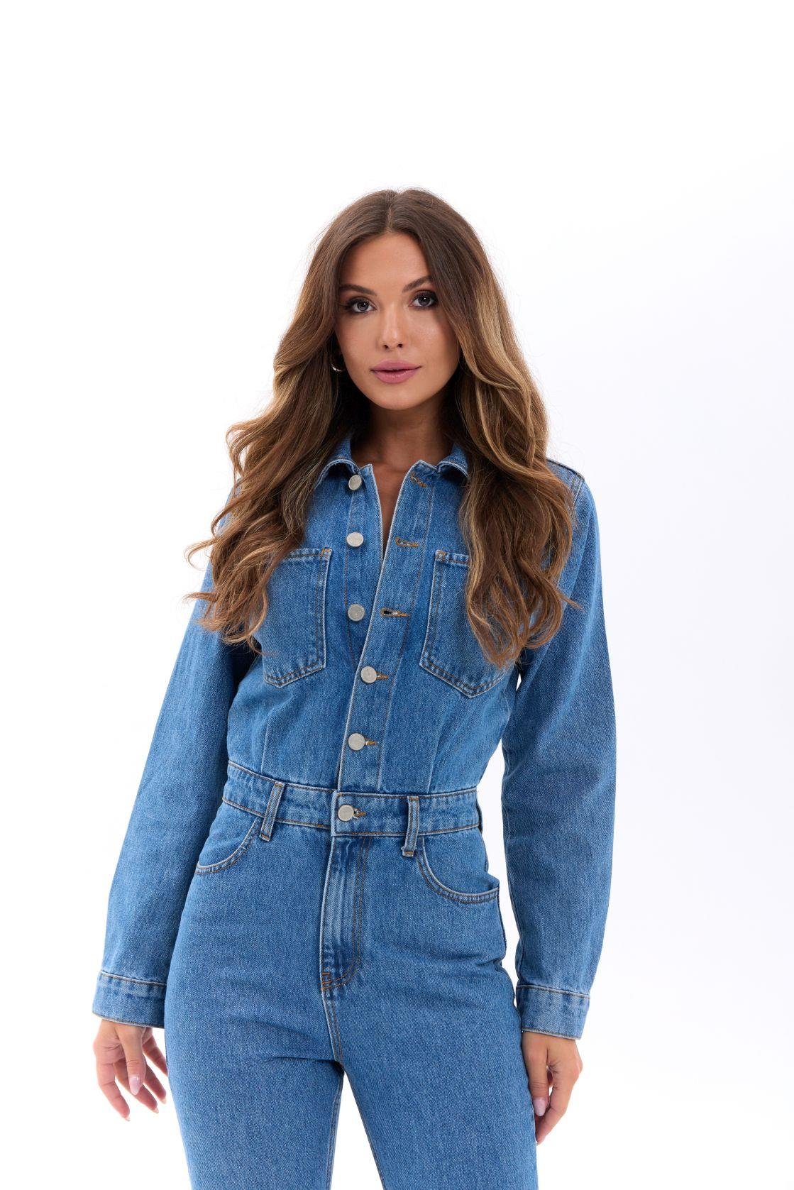 6534 Jeans-Overalls – Blau