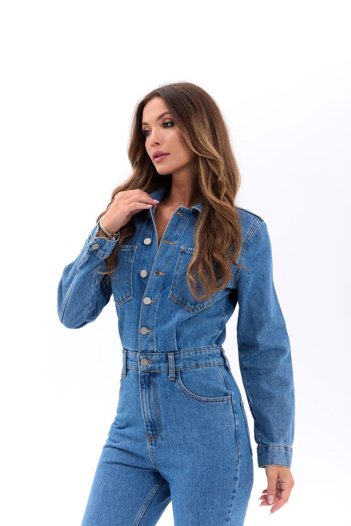 6534 Jeans-Overalls – Blau