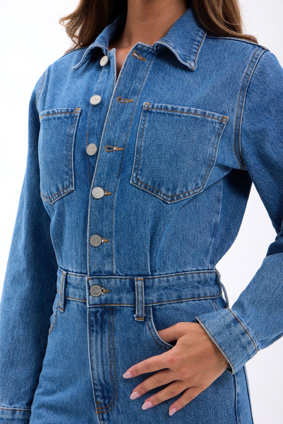 6534 Jeans-Overalls – Blau