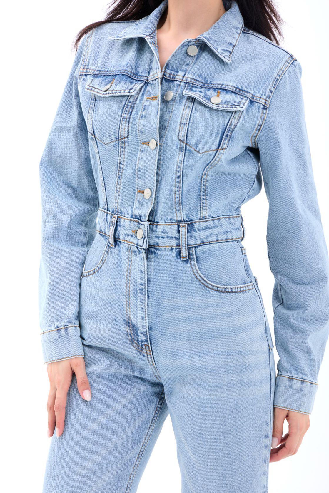 6586 Jeans-Overalls – Blau
