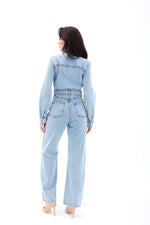 6586 Jeans-Overalls – Blau