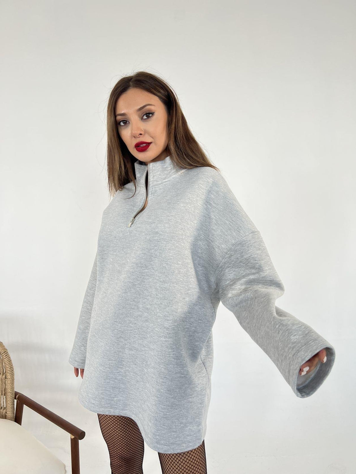 6617 SWEAT-GRAU MELANGE
