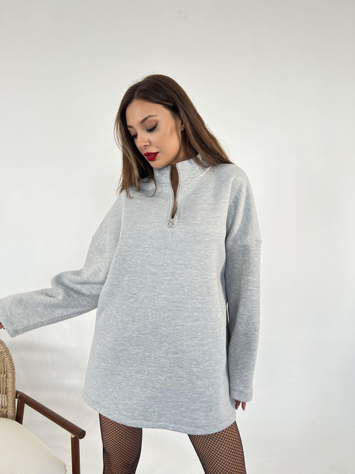 6617 SWEAT-GRAU MELANGE