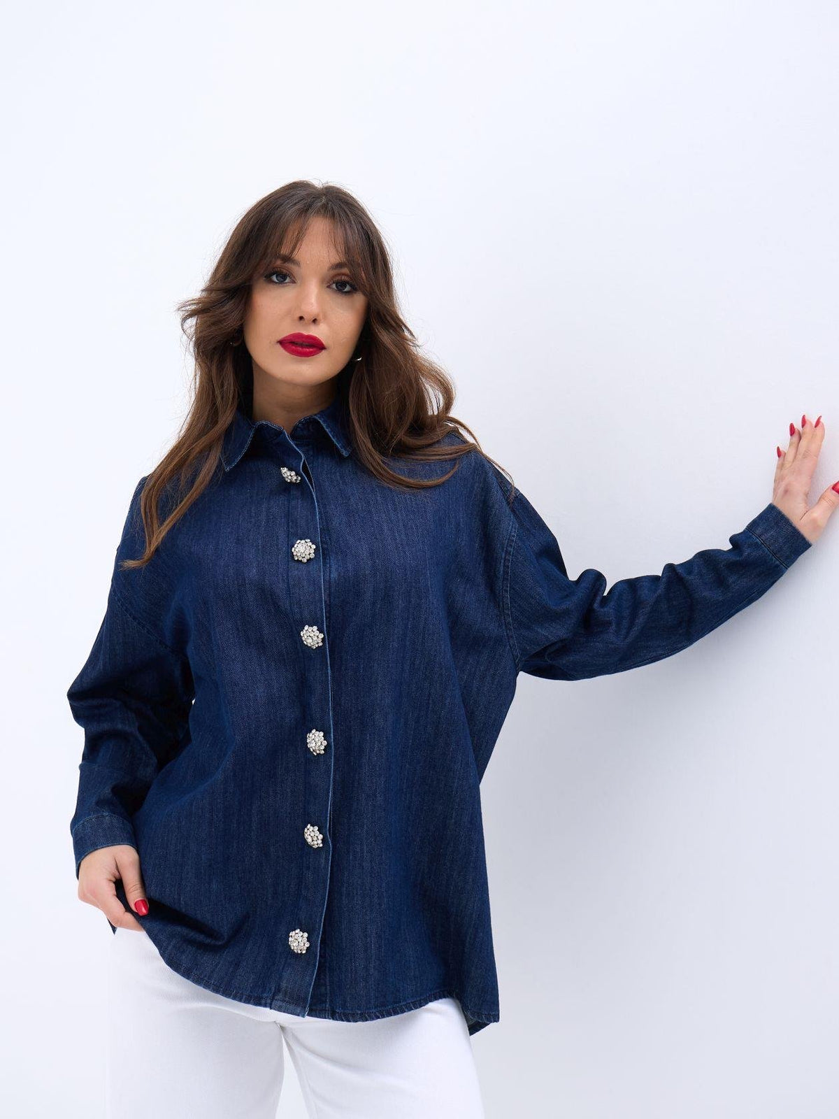 6633 Jeanshemd-Blau
