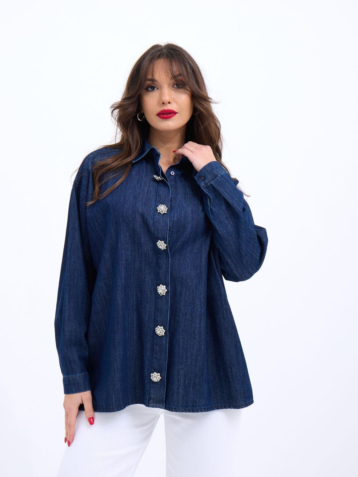 6633 Jeanshemd-Blau