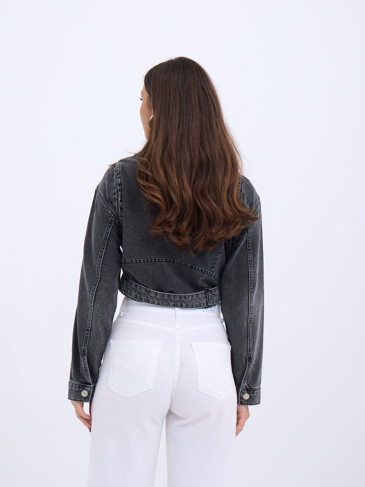 6695 Jeansjacke – Schwarz