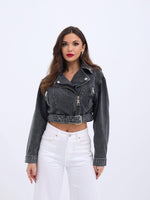 6695 Jeansjacke – Schwarz