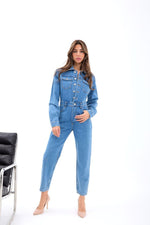 6718 Jeans-Overalls – Blau