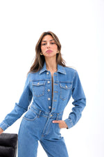 6718 Jeans-Overalls – Blau