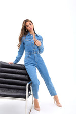 6718 Jeans-Overalls – Blau