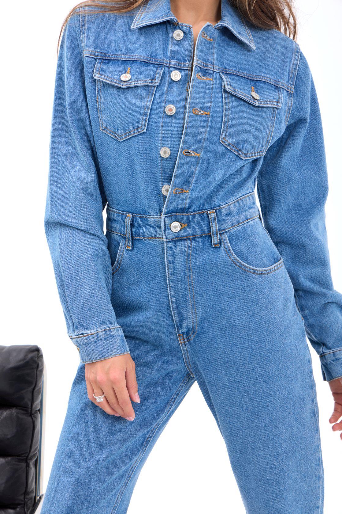 6718 Jeans-Overalls – Blau